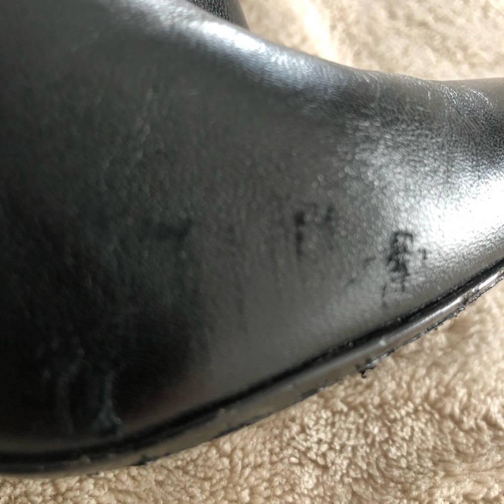 Authentic and rare Saint Laurent Black Heeled Boots with Logo Heel - Picture 8 of 8